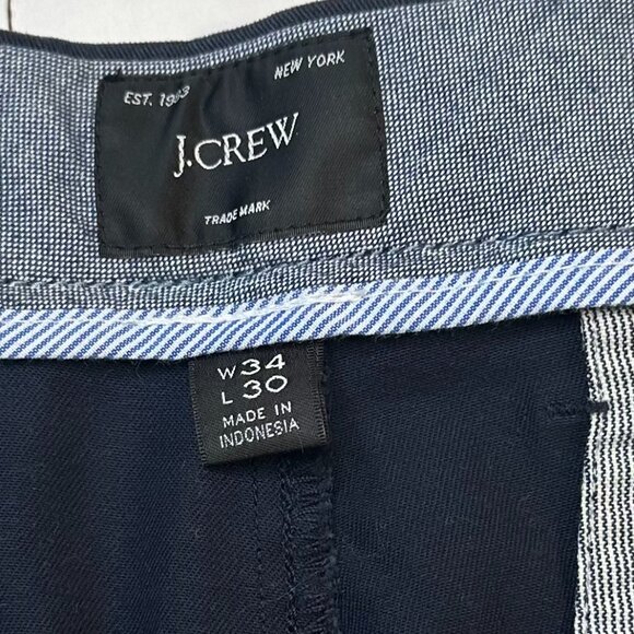 J.Crew Men's Navy Chino Pants 484 Slim Fit Size 34W/30L - Picture 11 of 11